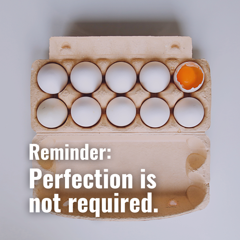 Perfection is not required