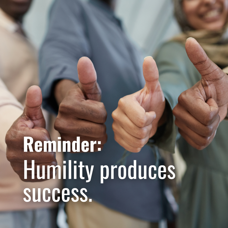 February4 Humility produces success