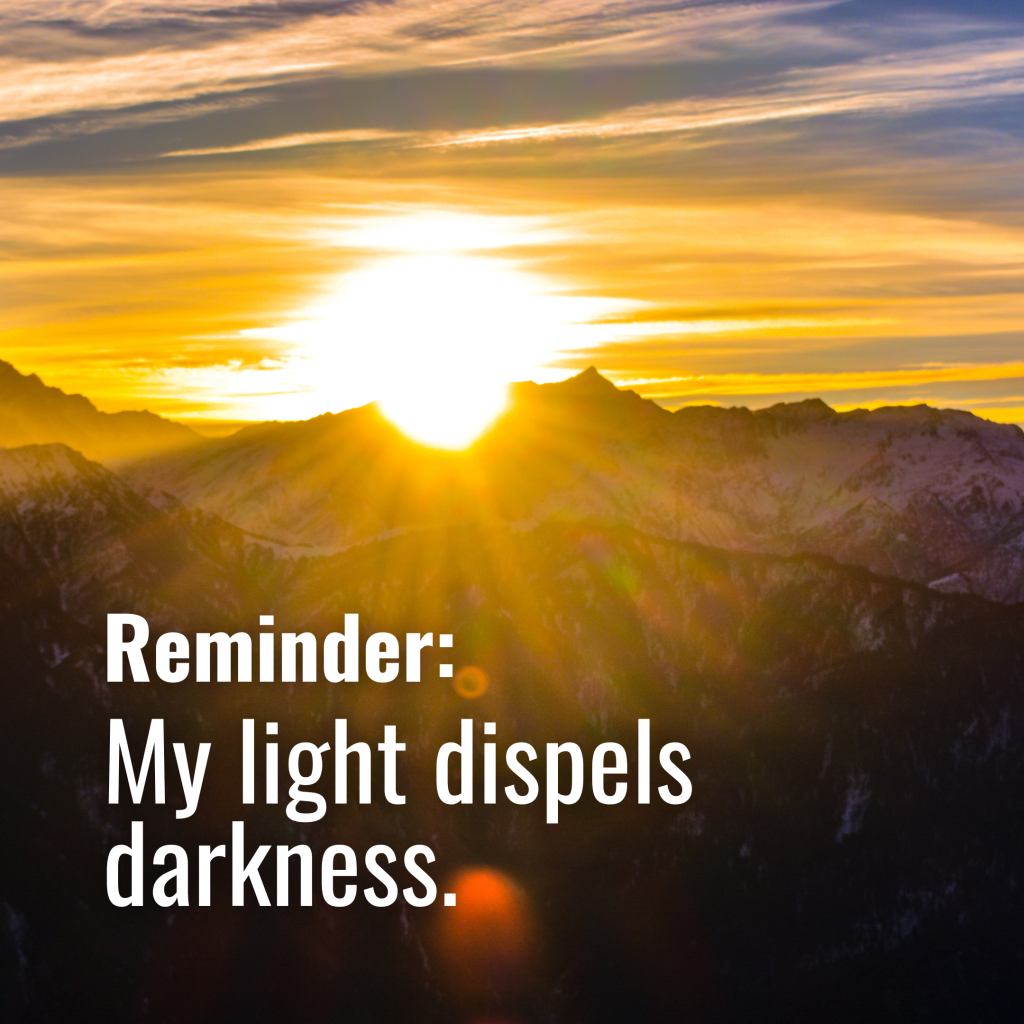 Get With It - My light dispels darkness - A Radical Difference