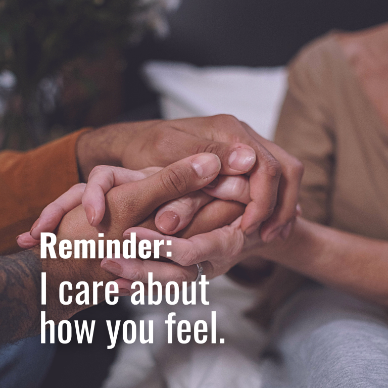 January 6, 2024- I care about how you feel. 💝