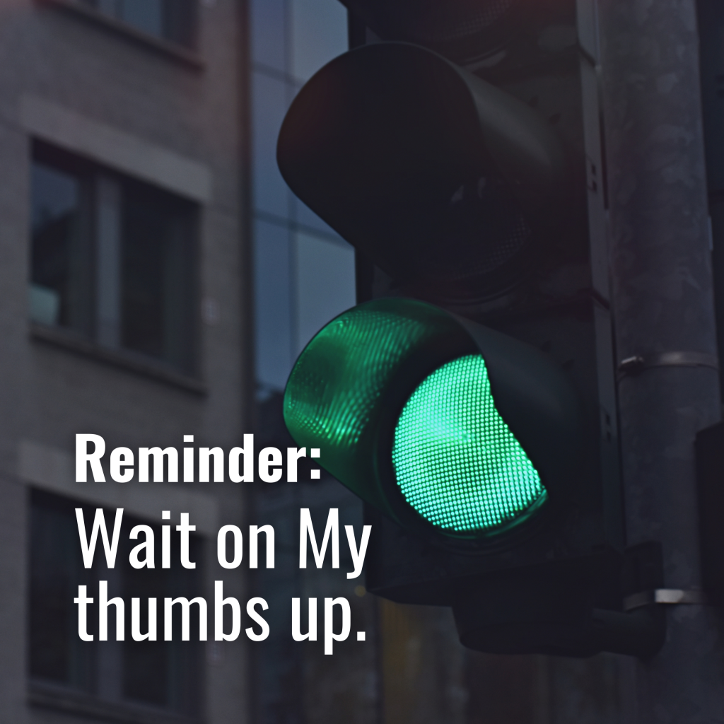Get With It - Wait on My thumbs up - A Radical Difference