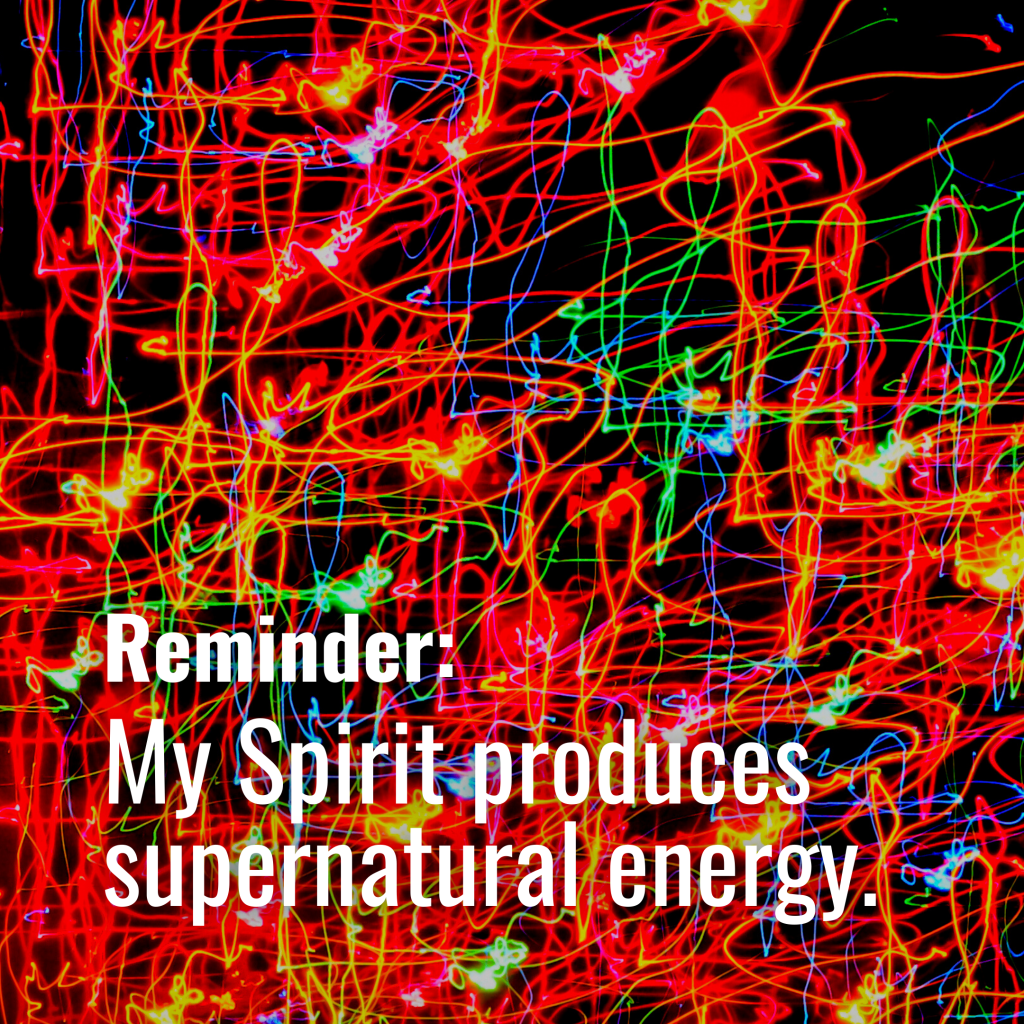 Get With It - My Spirit produces supernatural energy - A Radical Difference