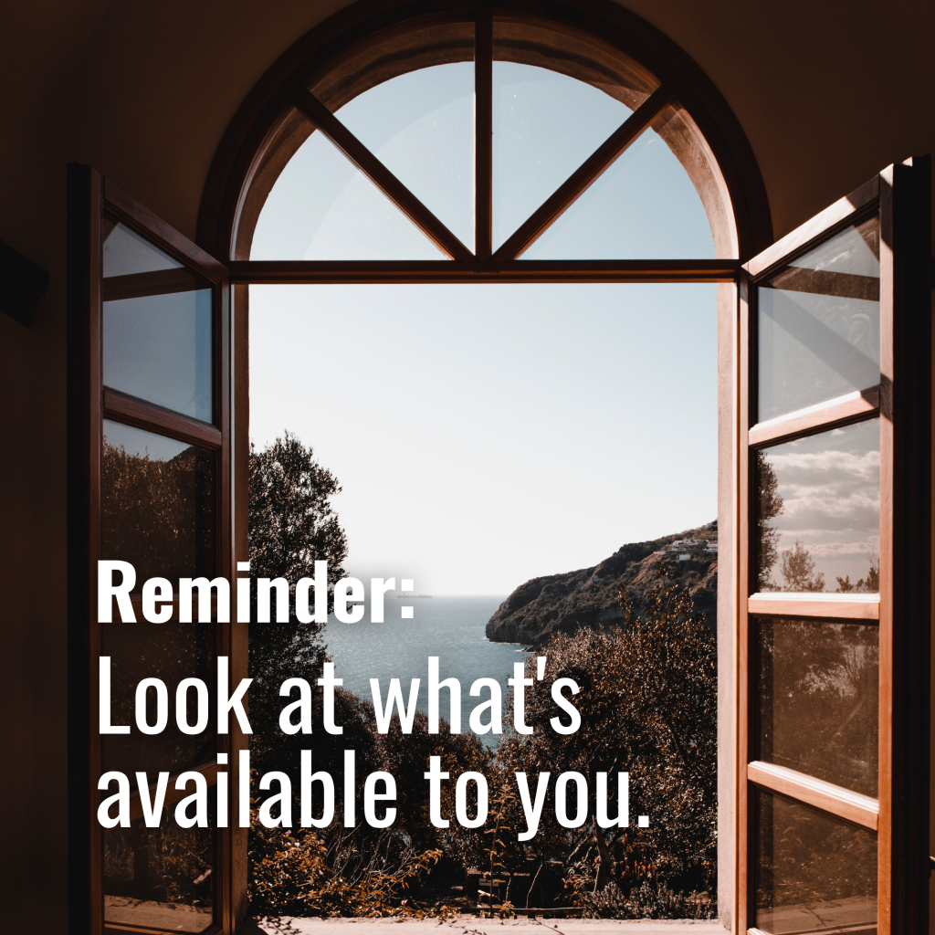 Get With It - Look at what’s available to you - A Radical Difference