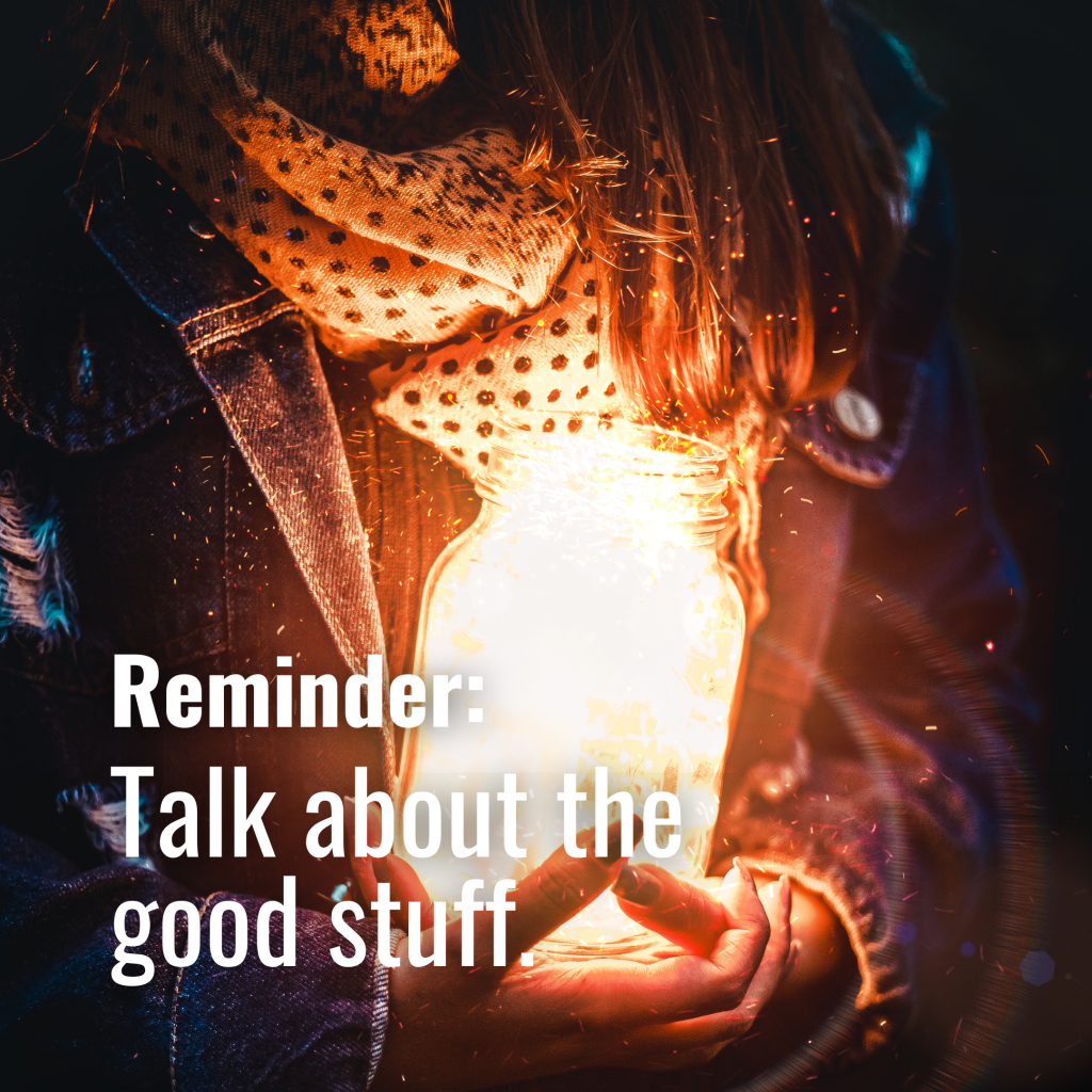 Get With It - Talk about the good stuff - A Radical Difference
