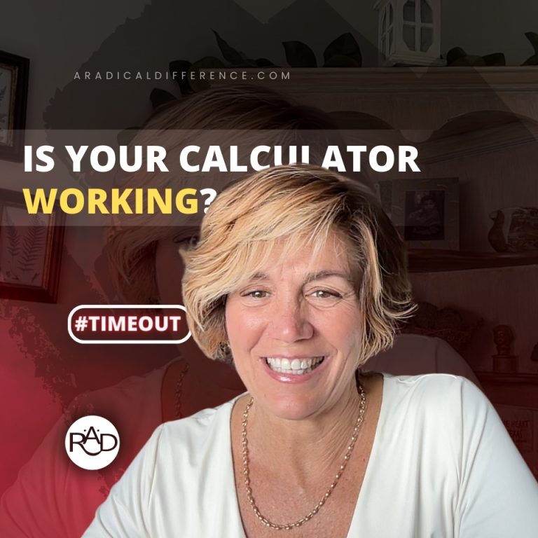 January 24, 2024 Timeout—Is Your Calculator Working …you're in control. #timeout #aradicaldifference #getwithit #inspiration Watch our new video on YouTube: https://youtu.be/fFKFTBoNDS8