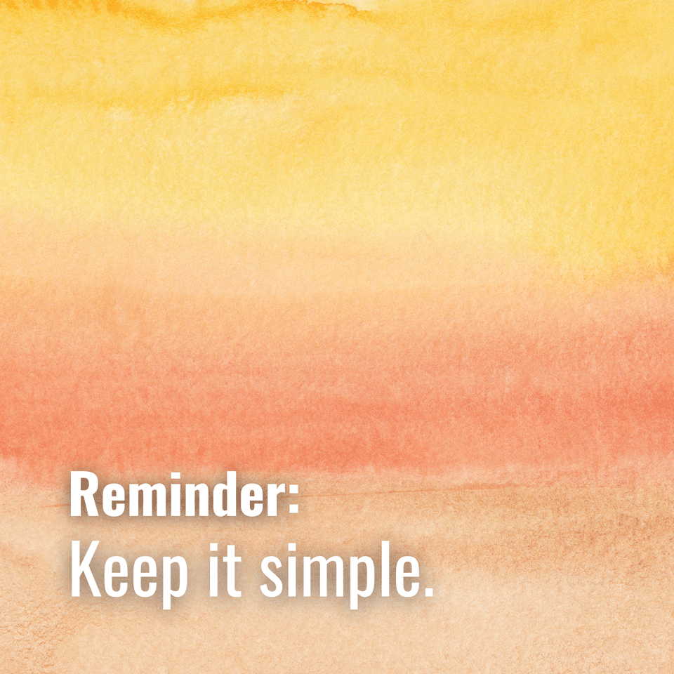 Get With It — Keep it simple - A Radical Difference