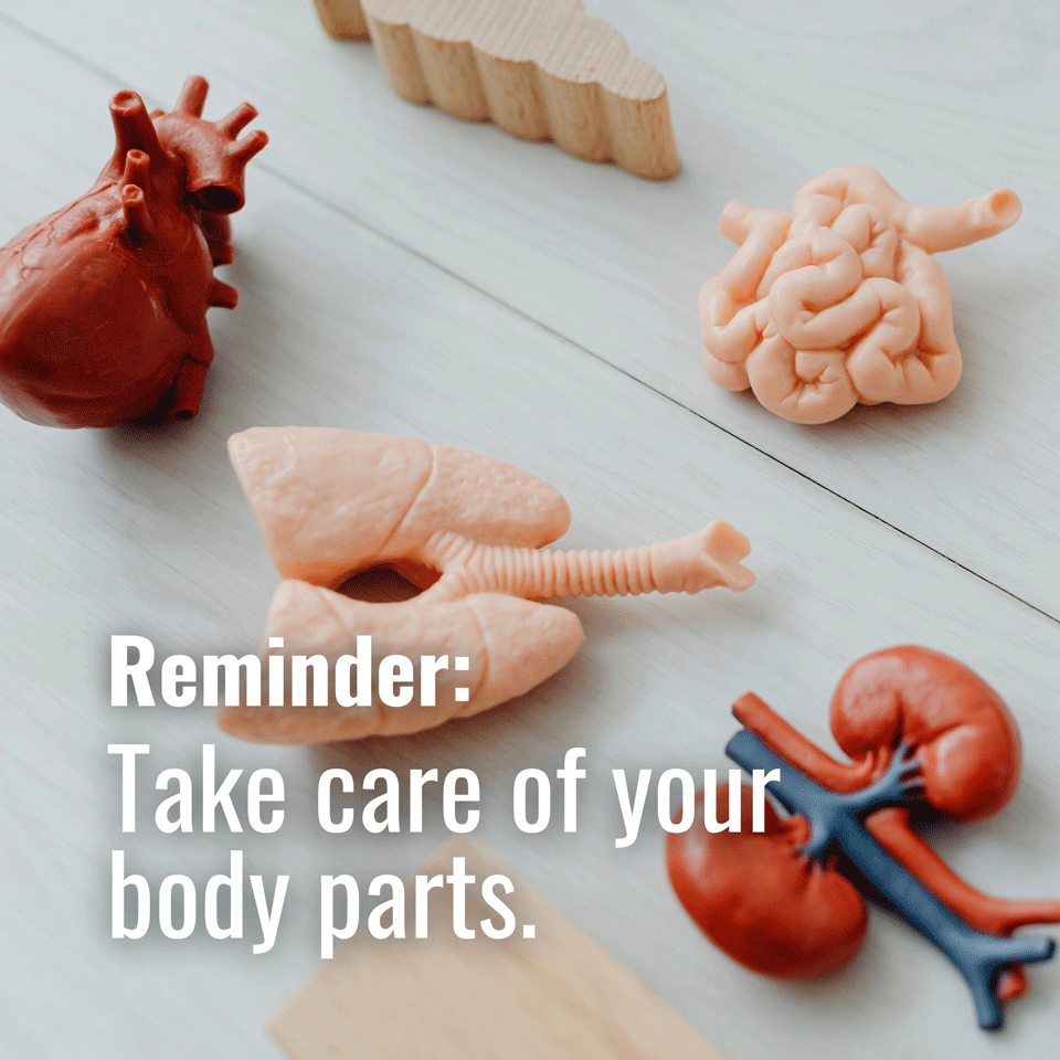 Take care of your body parts. 👁
