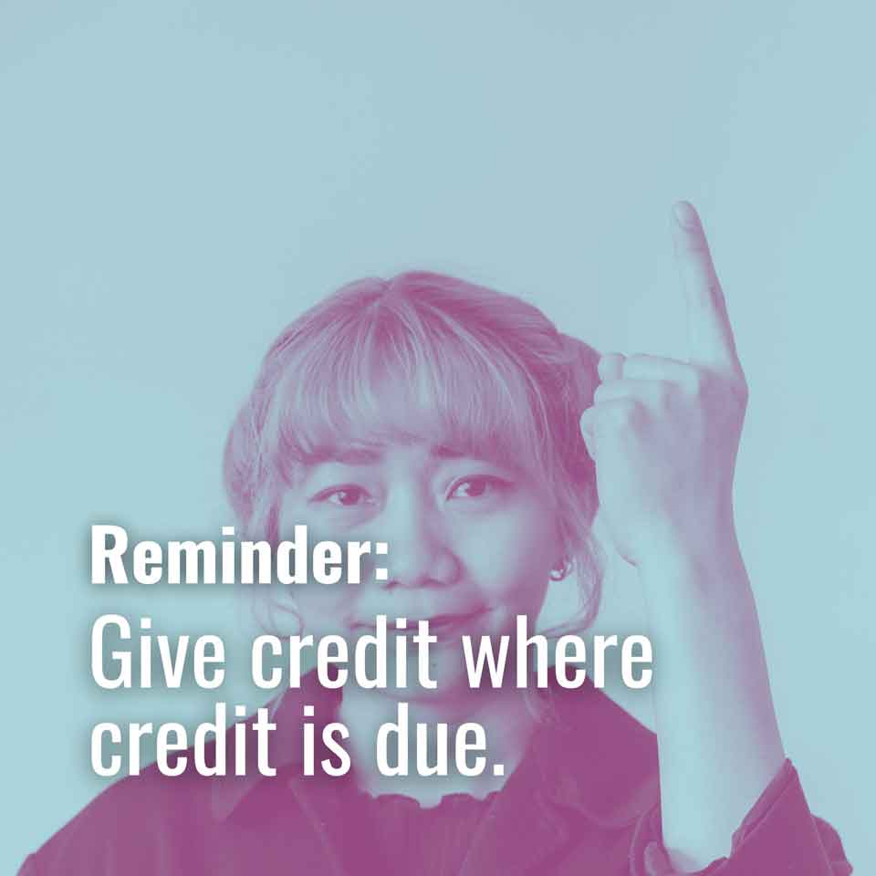 Give credit where credit is due. 💳
