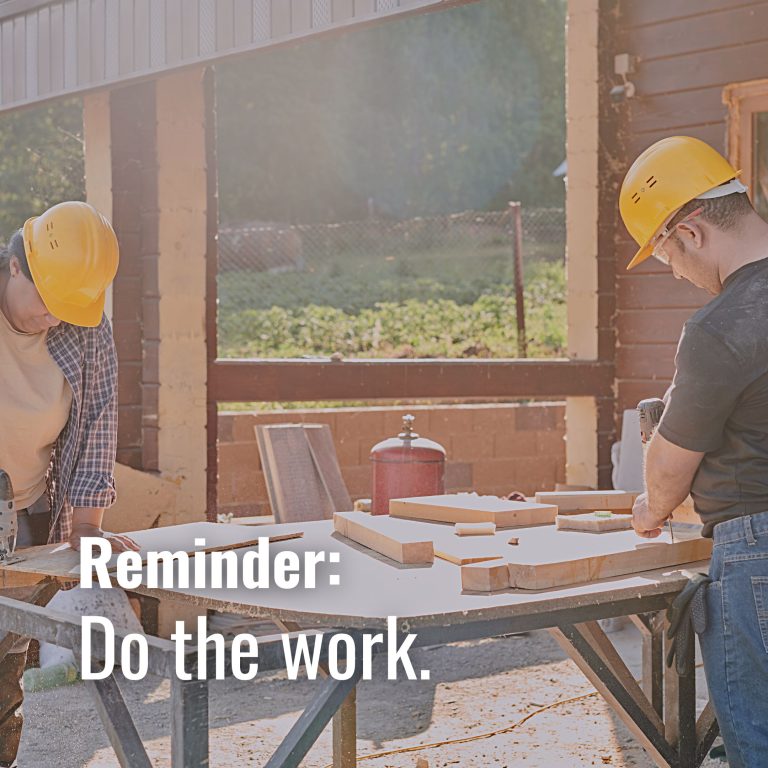 Do the work 👷‍♀️