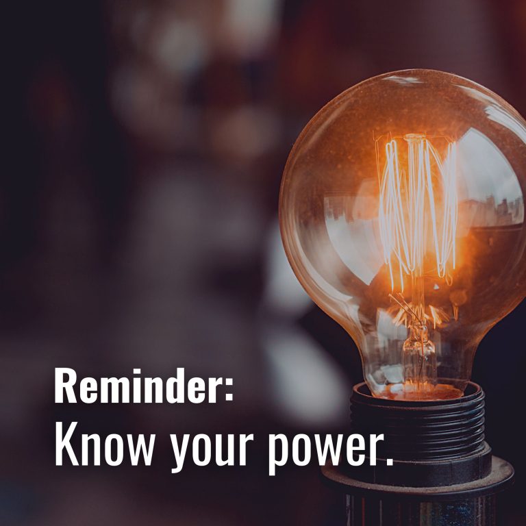 Know your power 💡